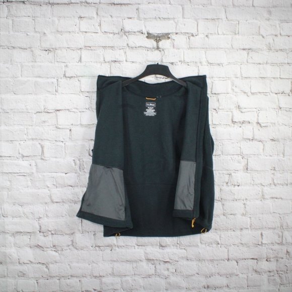 LL Bean Mountain Classic Black Fleece Full Zip Pockets Vest Size 2X - Picture 5 of 9